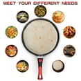 thumbnail image 4 of Innerwell 11-Inch Nonstick Granite Coating Crepe Pan, Flat Skillet, Tortilla Pan for Roti, Pancakes, and Dosa, 4 of 8