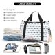 thumbnail image 5 of Fotbe Cute Shark Bolsa de Viaje con Estampado, Bolsa de Fin de Semana para Mujer con Compartimento para Zapatos, Bolsa de Gimnasio con Bolsillo Húmedo, 5 of 7