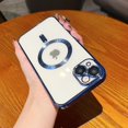 thumbnail image 3 of Magnetic Cases for iPhone 15 Case Clear Silicone Transparent Ultra Thin Slim Shockproof Protective Luxury Plating Phone Case Compatible with MagSafe Charging, 3 of 7