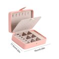thumbnail image 3 of Guardurnaity Joyero Caja de almacenamiento de joyas Doble capa Gran capacidad Pendientes multiusos Collares Organizador Viaje Ropa, zapatos y accesorios Miscelánea Rosa, 3 of 6