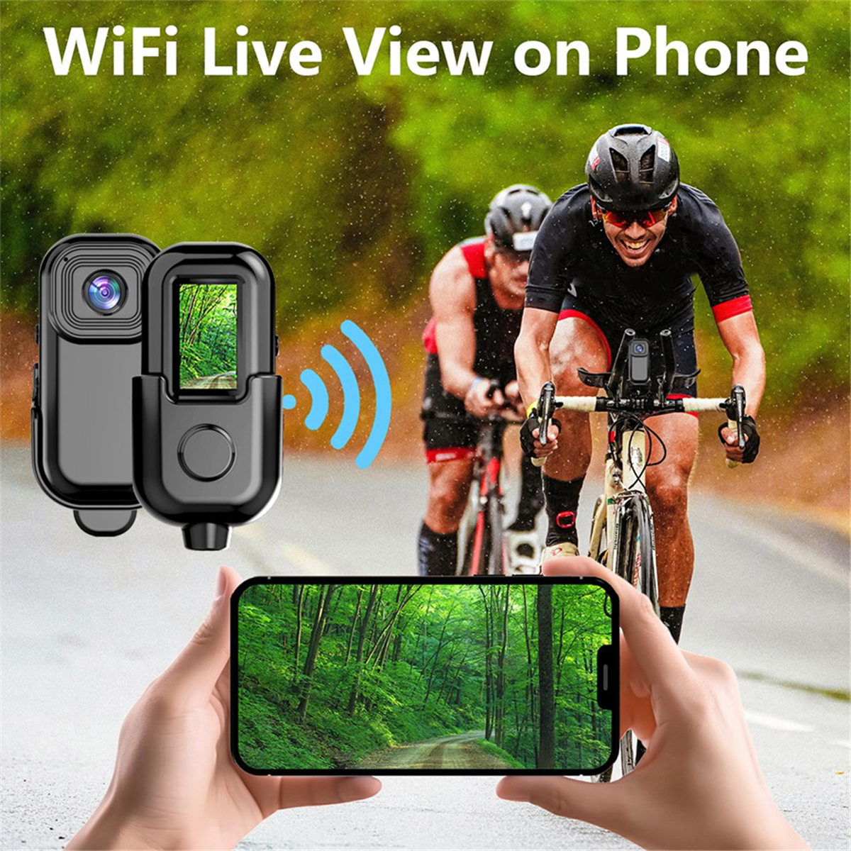 1080P WiFi Pocket Camera Portable Body Cam Sport DV Action Camera with Screen Video Recording Pocket Camera Back Clip