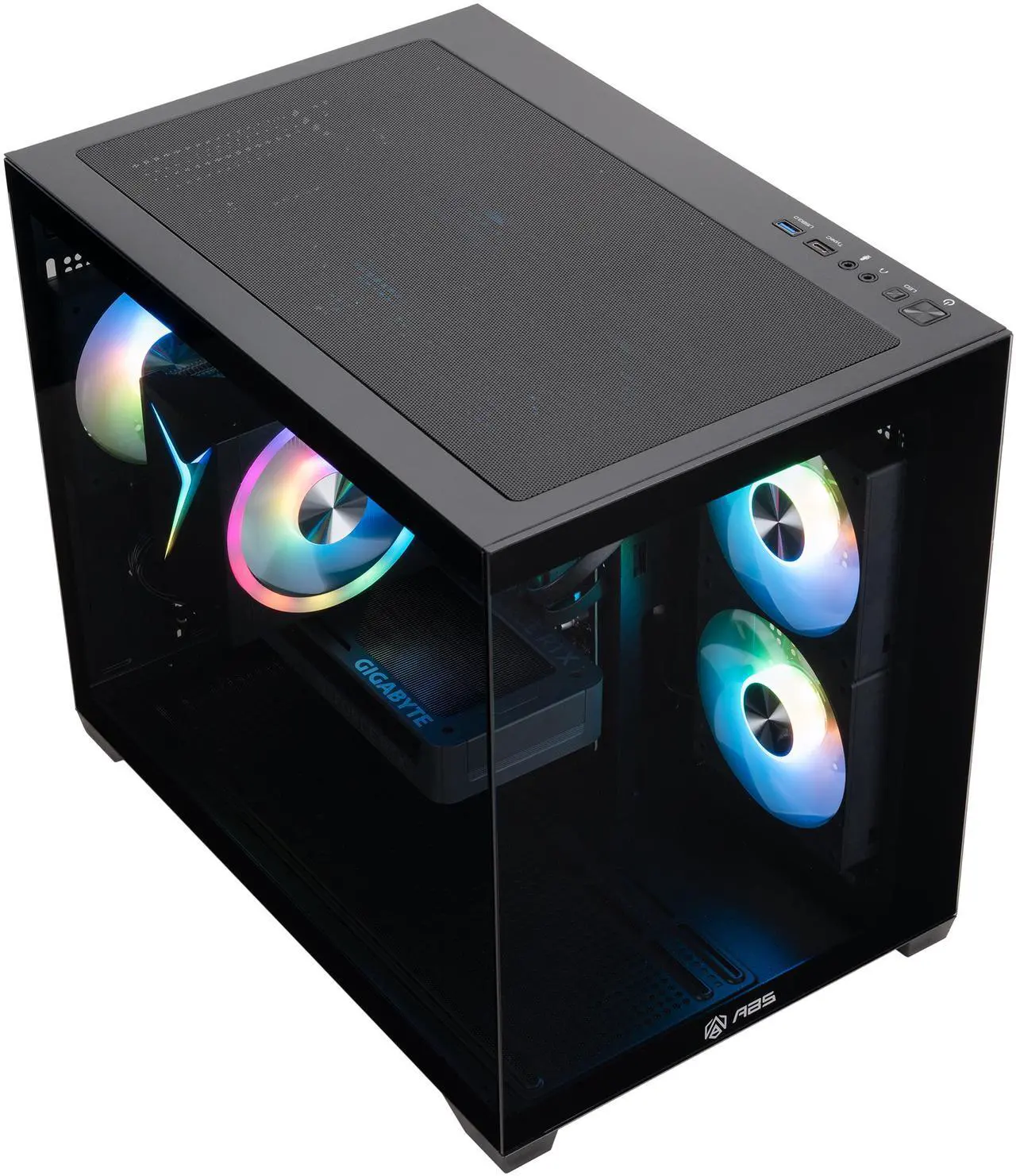 ABS Flux II Aqua Gaming PC - Windows 11 - Intel Core i5-14400F - GeForce RTX 5060 - DLSS 4 - AI-Powered Performance - 32GB DDR4 3200MHz - 1TB M.2 SSD