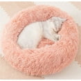 thumbnail image 1 of Camas para gatos para gatos de interior, cama lavable para perros y gatos con forma de dona, cojín de felpa suave para mascotas, cama esponjosa con fondo impermeable para perros y gatos, cama, 1 of 6