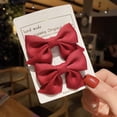 thumbnail image 1 of Paquete de 2 lazos para el pelo de color caramelo con forma de corazón para niña, banda de goma estilo cola de caballo doble, accesorios para el pelo, 1 of 6