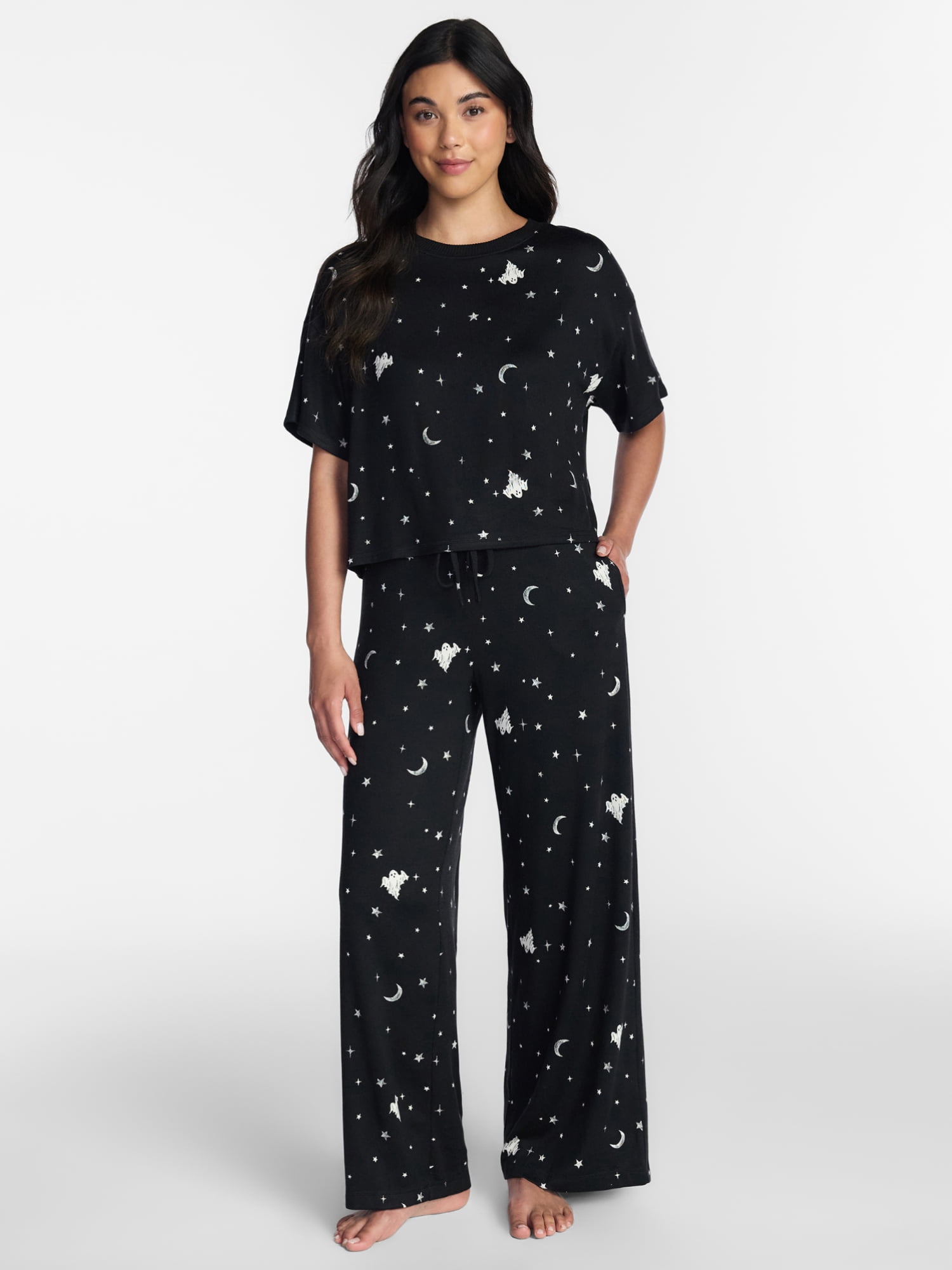 Halloween and Fall Women's Hacci Knit Sleep Pants from Way to Celebrate, 29.5" Inseam, Sizes XS-3X