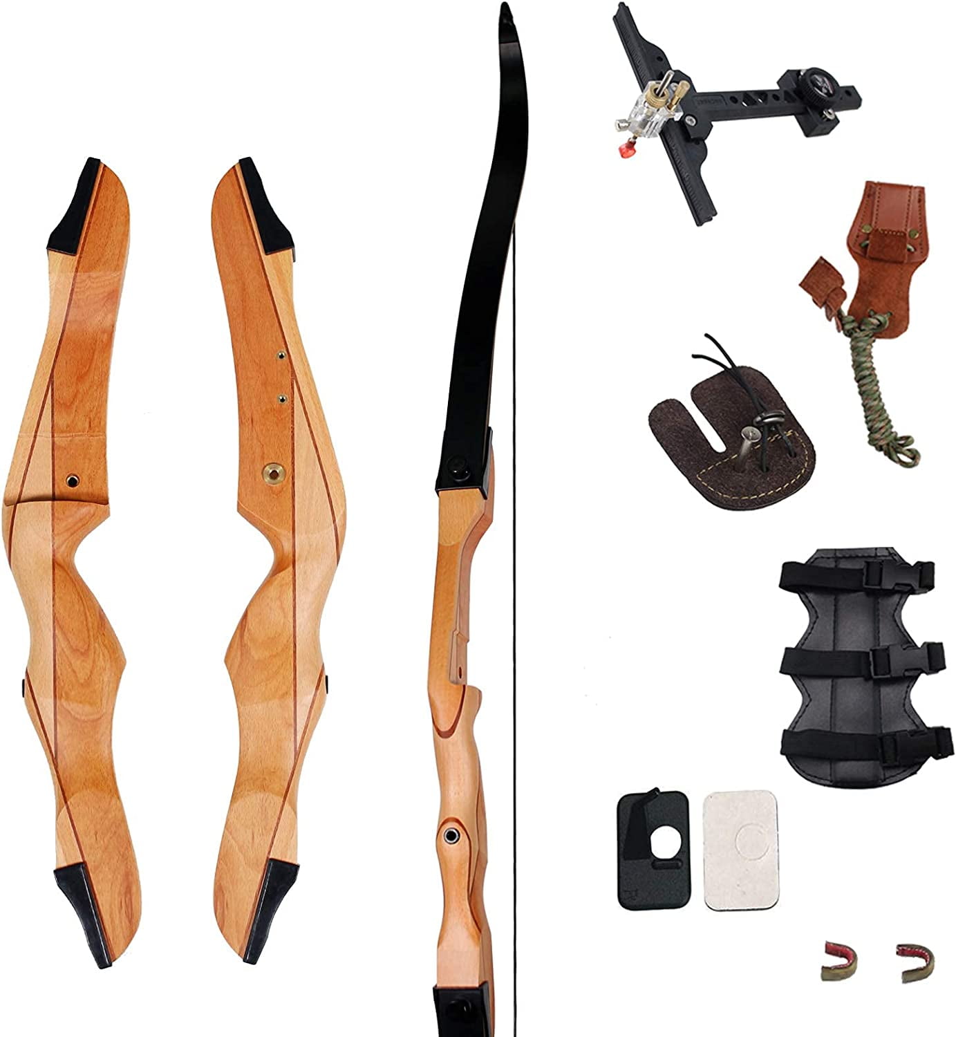 70" Takedown Recurve Bow Adult Archery Competition Athletic Bow Weights