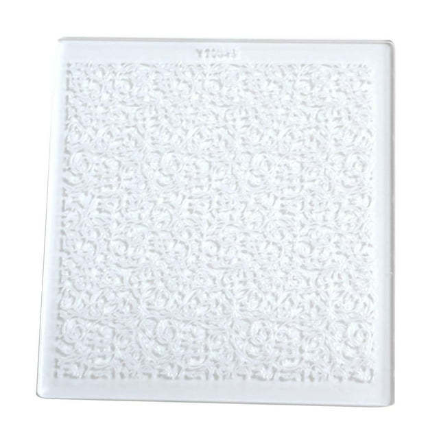 Molde de arcilla en relieve Sunnimix plantilla fondo floral para fabricación de tarjetas 11.8 cm x 11.2 cm