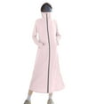thumbnail image 5 of Sun Protection Coat Womens Solid Color Long Sleeve Long Hooded Dress, Lightweight Breathable Swimsuit Cover up with Pockets One Size, 5 of 7