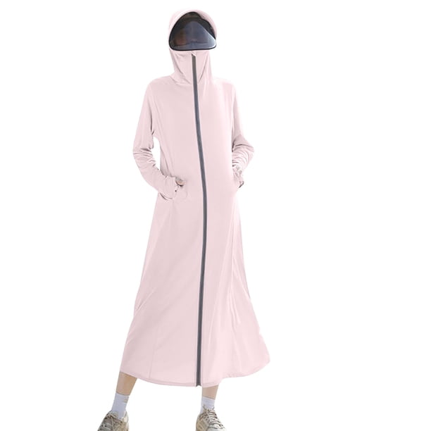 Chaquetas y abrigos casuales con capucha de manga larga para mujer, pantalones con capucha de manga larga de color liso, ropa de protección solar, parte superior de poliéster para mujer