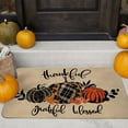 thumbnail image 2 of Fall Pumpkin Doormat,Thankful Grateful Blessed Thanksgiving Autumn Decorative Outdoor Rug Mat Non Slip Rubber Back for Entrance Outside Indoor Kitchen Decoration 30x17 Inch, 2 of 5