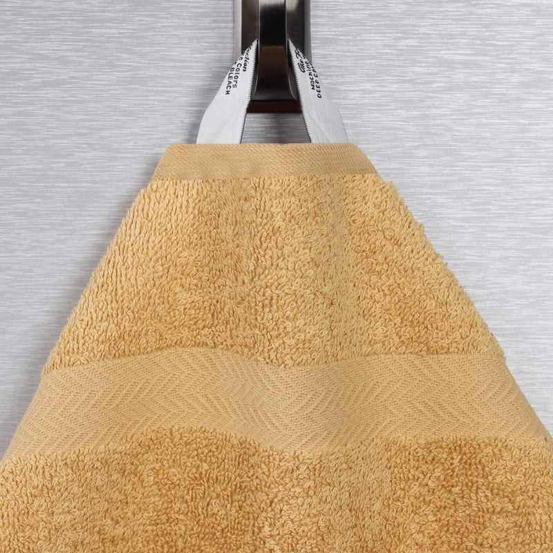Superior Franklin 6-Piece Cotton Towel Set, Super Soft Quick Dry Fade Resistant Towels, Gold