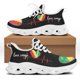 thumbnail image 1 of Zapatillas deportivas gruesas de malla con estampado de la bandera de la República del Congo, con cordones, informales, vulcanizadas, para caminar, 1 of 6