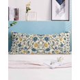 thumbnail image 2 of Vintage Blue Yellow Body Pillow Covers, Spring Enchanted Garden Florals Soft Bed Throw Pillowcases Breathable Cooling Long Lumbar Body Pillow Sham Cover for Bed Sofa 20''x54'', 2 of 7