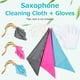 thumbnail image 5 of Paño de limpieza MMBAT - Paquete de 3 paños de limpieza para saxofón saxofón para limpiar instrumentos de viento, paño limpiador con guantes, suministros de limpieza para saxofón, flauta, clarinete Tomshoo Paño de limpieza, 5 of 6