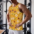 thumbnail image 5 of Gukieu Bees And Ladybug Print Men's Quick Dry Fitness Vest, Round Neck Sleeveless Fitness Bodybuilding Top-Large, 5 of 7