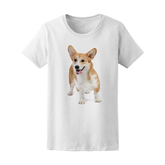 Funny Welsh Corgi, Cute Dog T-Shirt Women -Image by Shutterstock, Female x-Large
