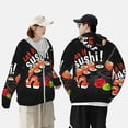 thumbnail image 6 of Kll Sushi Print Men'S Women’s Upf 50+ Sun Protection Outdoor Hoodie Jacket Long Sleeve Fishing Hiking Performance Shirt- Large, 6 of 8