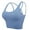 Blue, variant on FANNYC Sports Bra For Women Middle Impact Support Wirefree Yoga Bra Sexy Backless Lingerie Bra Top Fitness Excercise Running Tank Top with Removable Pads