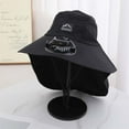 thumbnail image 4 of GEWSEY Wide Brim Solar Fan Outdoor Fishing Hat USB & Solar Powered Fan Hat Sombrero para el Sol Hombre Fan Hat Solar Powered UPF 50+ (Black, One Size), 4 of 4