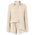thumbnail image 6 of Womens Short Sets Two Piece Outfits Sets Button Down Shirt Top and Shorts Women Summer Outfits Womens Outfits, 6 of 7