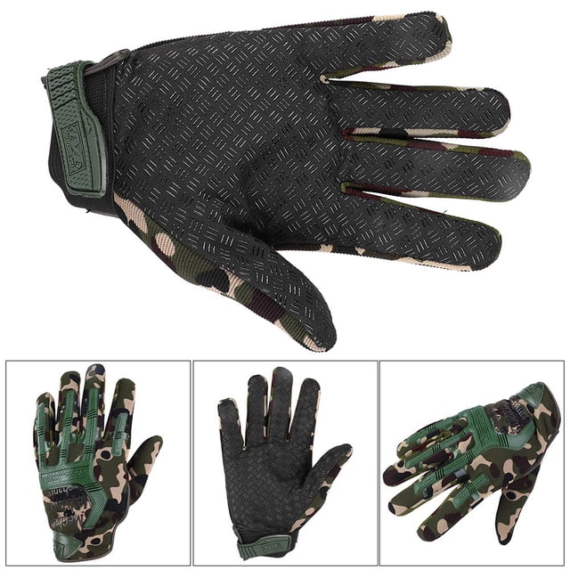 Guantes Tácticos De Combate Del Ejército Para Hombre, Guantes Militares De Camuflaje Con Dedos Completos