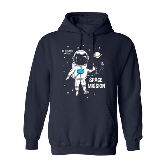 Little Astronaut In Space Hoodie Men -Image by Shutterstock, Male XX-Large