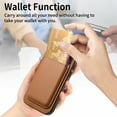 thumbnail image 5 of Wallet Case for iPhone 16 Plus, Classic PU Leather Removable Magnetic Card Back Slot Anti-falling Anti-drop Shockproof Protective Phone Case Cover for iPhone 16 Plus, Brown, 5 of 11