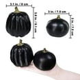 thumbnail image 5 of 7PC Halloween Pumpkin Decor Set - Artificial Black Pumpkin Figurines Assorted Rustic Foam Pumpkins for Fall, Halloween Thanksgiving,Festive Autumn Decorations, Black Pumpkin Ornaments(Orange), 5 of 6