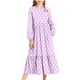 thumbnail image 2 of Vestido infantil de poliéster con estampado de lunares, manga larga, cuello redondo, bolsillos laterales y falda larga., 2 of 6