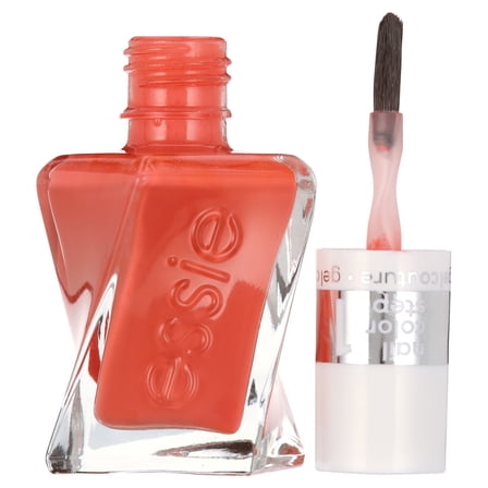 essie Gel Couture Long Lasting 8 Free Vegan Nail Polish, Orange Red, 0.46 fl oz Bottle