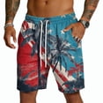 thumbnail image 4 of Havenx Men's 250th Anniversary Usa Shorts Drawstring American Flag Design Shorts with Pockets Elastic Waist Short Pant 4th Of July We the People Freedom Clothing,Light Blue 3XL, 4 of 5