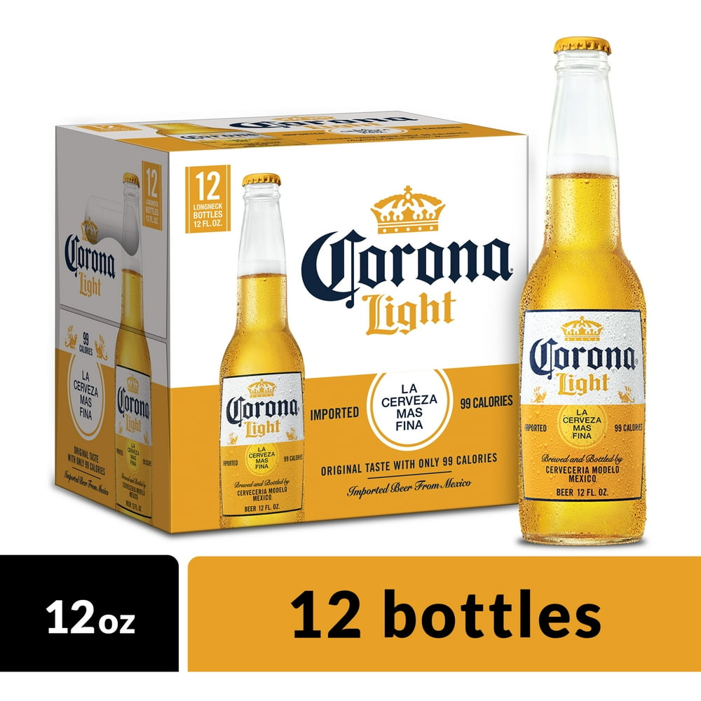 Corona Light Mexican Lager Beer, 12 pk 12 fl oz Bottles, 4.0 ABV