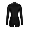 thumbnail image 5 of Women's Sexy Bodycon Jumpsuits Zip Up Long Sleeve Romper Shorts One Piece Party Clubwear Outfits, 5 of 6