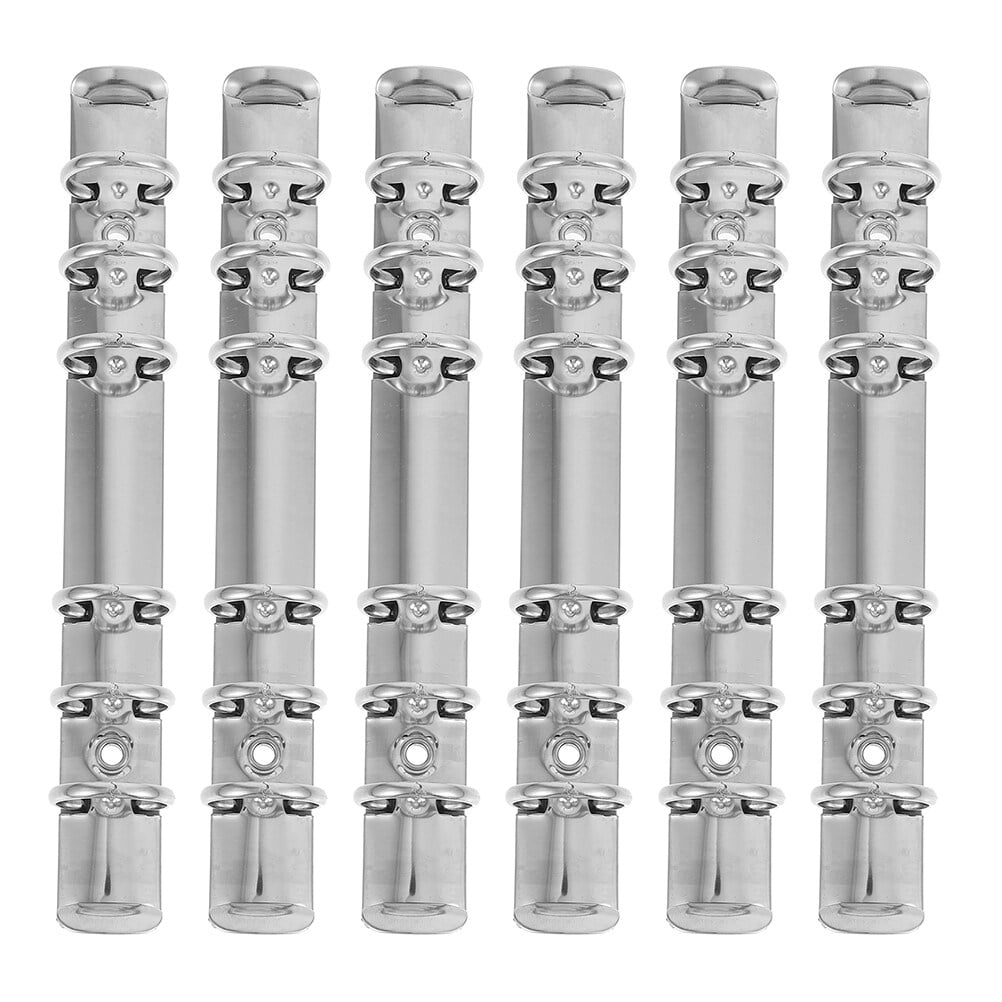 NUOLUX 6Pcs Metal Loose Leaf Binders DIY Binder Rings Loose Leaf Binder