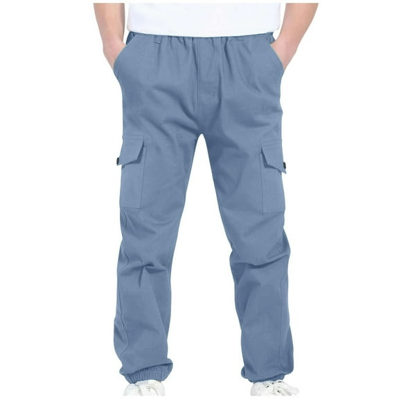 Children's Sweatpants, Cargo Sweatpants For Kids, Paiwinds Boys And Childrens Sports Cargo Pants Stretch Elastic Waist School Kids Twill Joggers For 4-13Years