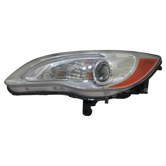 CarLights360: For Chrysler 200 Headlight Assembly 2011 2012 2013 2014 Driver Side | Chrome Bezel | w/ Bulbs | DOT Certified | CH2518140
