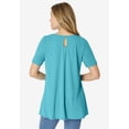 thumbnail image 2 of Roaman's Women's Plus Size 3-D Appliqued Swing Tee, 2 of 6