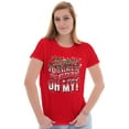 thumbnail image 4 of Xmas Elves Reindeer Sleighs Oh My Womens Slim Fit Graphic Tee Brisco Brands S, 4 of 5