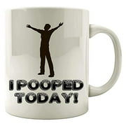Funny Poop - I Pooped Today - Poo Feces Fecal Matter Number Two Humor - Colored Mug