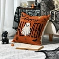 thumbnail image 4 of Sm:)e Boo Ghost Pumpkin Spider Web Bat Happy Halloween Pillow Covers 18x18 Inch Set of 2, Cushion Covers for Sofa Home Decor, 4 of 8