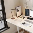 thumbnail image 3 of Study Computer Office Desk Reception Bedroom Standing Workstation Office Desk Student Scrivania Cameretta Modern Furniture My Lux Decor Round, 3 of 12