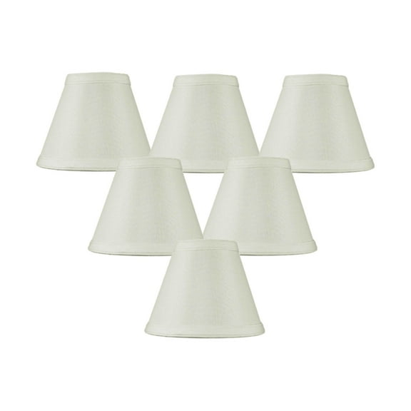 Set of 6 Hard Back Empire Candle Clip Lamp Shade Light Oatmeal 3x6x5
