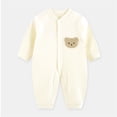 thumbnail image 2 of Coerni Toddler Baby Long Sleeve Onesie Cute Clothes Bodysuit Boys Girls Warm Down Windproof Overalls Boys Cotton Footless Jumpsuit, 2 of 8