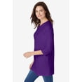 thumbnail image 3 of Woman Within Plus Size Perfect Three-Quarter Sleeve Crewneck Tunic, 3 of 6