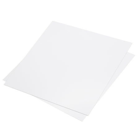 White ABS Plastic Sheet 8 x 8 x 0.04 Inch for Building Model, DIY Crafts, Pack of 2 Pcs