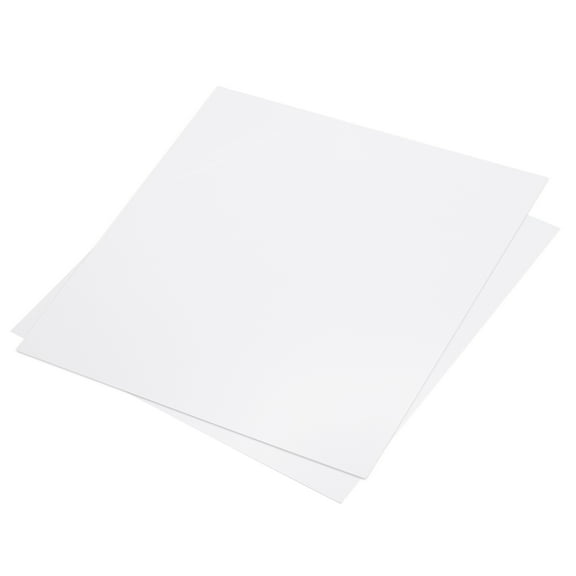 White ABS Plastic Sheet 8 x 8 x 0.04 Inch for Building Model, DIY Crafts, Pack of 2 Pcs