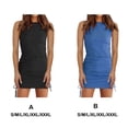 thumbnail image 2 of Guardurnaity Vestido estético faldas casuales traje de verano cuello tejido lavable al aire libre moda elegante diseño Sexy Mini vestidos Vestidos Negro XXL, 2 of 6
