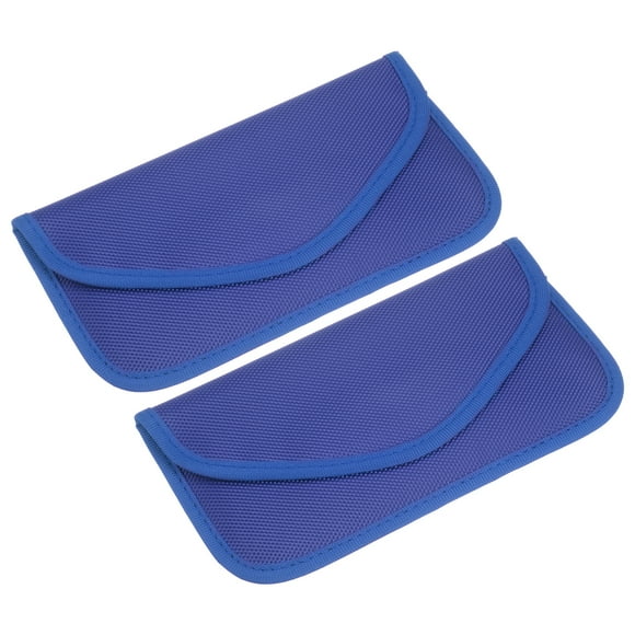 Unique Bargains Faraday Bag, 2Pcs RFID Signal Blocking Pouch Wallet 7.87 Inch Anti-Radiation Anti-Tracking Anti-Spying, Blue