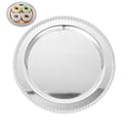 thumbnail image 4 of COMPUKAS 1Pack Silver Iron Round European Style Cupcake Plate for Food Serving and Jewelry Storage 11.8In, 4 of 8