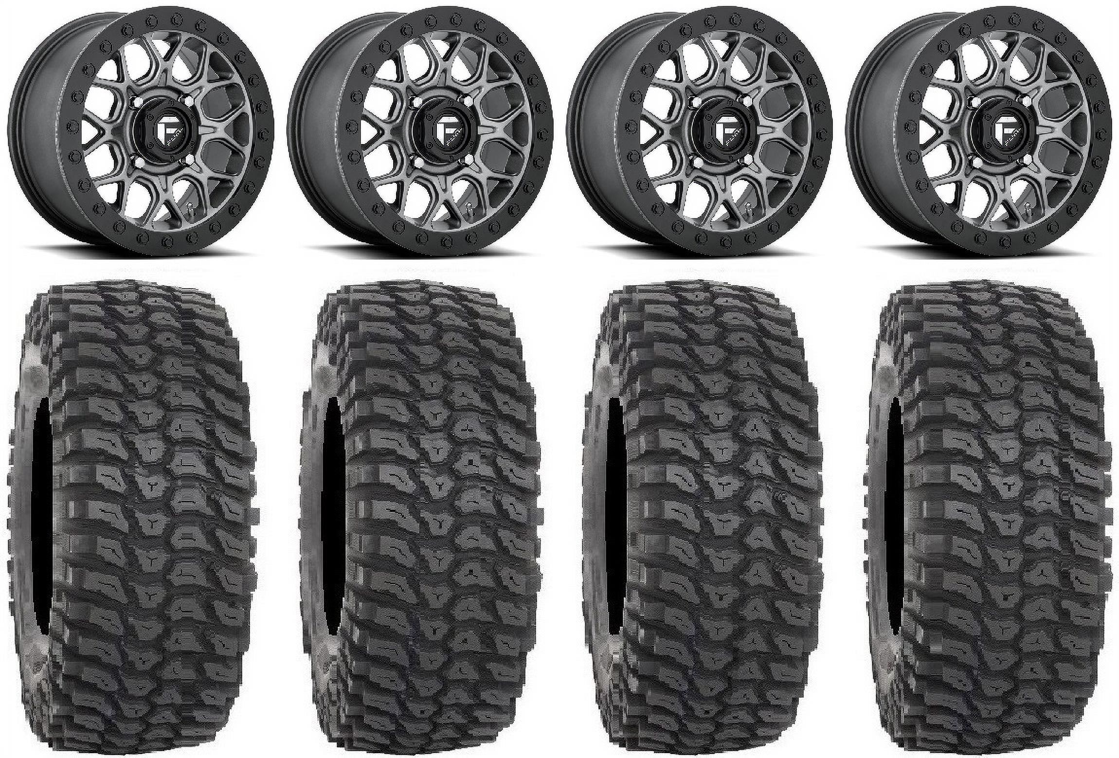 Fuel Tech Beadlock Gm 15" Wheels 32" XCR350 Tires Sportsman RZR Ranger